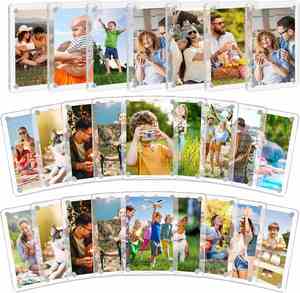 Wholesale Clear <b>Square</b> Desktop Display Fridge <b>Magnets</b> Sleek Edge Lightweight Durable Acrylic Photo Frame Multi-piece Package - Product Image 1