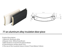 Porte de garage électrique moderne en alliage d'aluminium à isolation thermique, silencieuse, pour usage commercial, prix optimal, support OEM, directement de l'usine