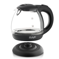 RAF Petit Verre Transparent 1L Verre Smart Water Tea Maker Petites Théières Bouilloires Électriques