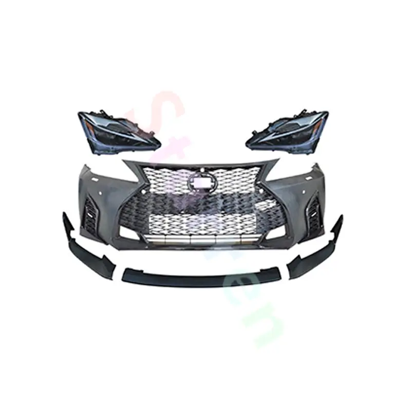 2006-2012 upgrade to 2021 model front bumper assembly with grille headlight front lip Body kit for Lexus IS is250 is300
