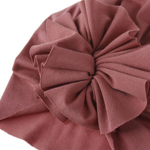 Aksesori Ikat Kepala Bayi Baru Lahir Topi Sorban India Anak-anak Laki-laki Perempuan Simpul Katun Beanie Topi Bunga Padat Lembut Kepala Wraps - Product Image 5