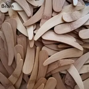 Grosir disesuaikan alami ramah lingkungan alat perawatan kosmetik sendok bambu sendok makeup kayu Spatula