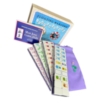 Jeu de tuiles de mahjong flottantes en EVA léger de 700g, résistantes aux déchirures, avec boîte de transport étanche pour utilisation en extérieur