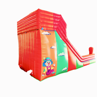 Toboggan gonflable commercial en PVC à thème château, 7x4x4,8 mètres, installation facile, capacité de 20 personnes, idéal pour les jeux de saut en parc pour enfants
