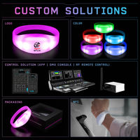 Bracelet LED RGB à changement de couleur, bracelet lumineux personnalisé avec logo, bracelet promotionnel pour événements