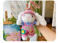 Porte-clés pendentif ours en peluche super doux pour couple, idéal pour sac à dos - Jouet anti-stress