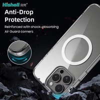 PC TPU clair Transparent antichoc caméra protecteur Mobile housse de téléphone portable avec fonction magnétique pour iPhone 16