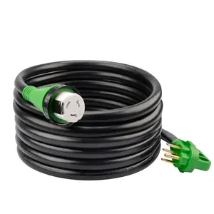 527 50 Amp RV-Verlängerung kabel mit Twist-Lock-Anschluss mit Griff griff und Licht, 14-50P Stecker an SS2-50R Verriegelung Buchse
