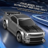 Voiture de drift miniature compacte à l'échelle 1:64, divertissement en intérieur, 4 roues motrices, lumières LED, télécommande proportionnelle, voiture de rallye de drift, jouets légers