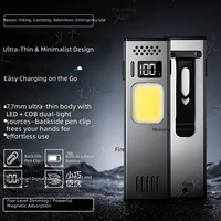NIACONN NIA-S039 Senter Kepala Mini Ultra-Tipis EDC 350 Lumens Merah/Putih/Kuning USB Dapat Diisi Ulang Paduan Aluminium IP65 20000