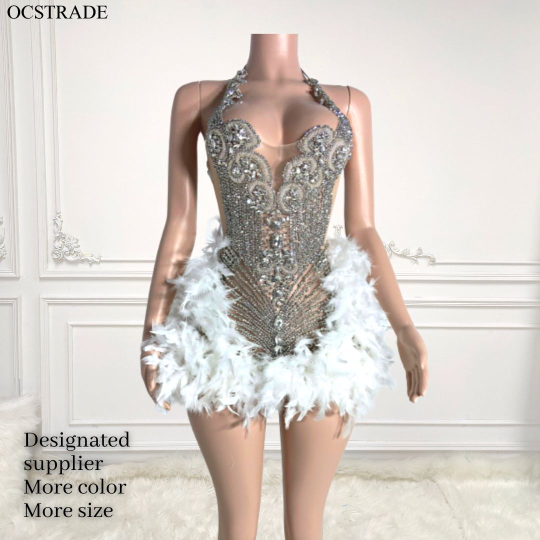 Chic Styles and Comfort in white and silver club dress for Trendy Women