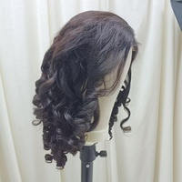 Perruque à fermeture en dentelle 5x5 à double trame, boucles Pixie, cheveux vierges bruts, vente chaude en gros