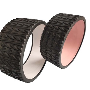 HUAYI nueva tecnología en relieve de seda impresión Yoga accesorios TPE/EVA/ABS <span class=keywords><strong>Material</strong></span> Pilate ejercicios Yoga rueda para la venta - Product Image 3