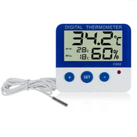 Digital Hygrometer Thermometer C602 Temperature Humidity Monitor with LCD Display and Alarm
