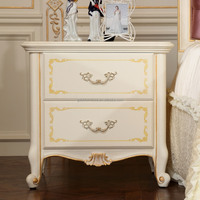 Lit européen de luxe en bois massif sculpté à la main avec tête de lit capitonnée, design royal élégant, taille king, meubles de chambre principale