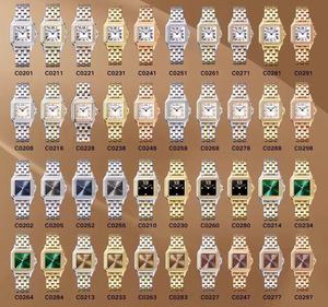 Orologio <span class=keywords><strong>da</strong></span> <span class=keywords><strong>Donna</strong></span> <span class=keywords><strong>Vintage</strong></span> Quadrato Panthère in Acciaio Inossidabile Dorato con Stampa Leopardata al Quarzo con Numeri Romani <span class=keywords><strong>da</strong></span> 22mm e 27mm - Product Image 1