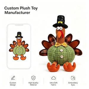 <span class=keywords><strong>Peluche</strong></span> Mascotte Promozionale Personalizzato OEM ODM con Logo Personalizzato, Giocattolo in <span class=keywords><strong>Peluche</strong></span> a Forma di Tacchino per Vendita all'Ingrosso e Campagne Commerciali - Product Image 1