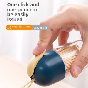 Plastic Nordic Style Press Type Automatic <b>Toothpick</b> Box for Home Restaurants, Simple and Creative Transparent <b>Toothpick</b> - Product Image 2