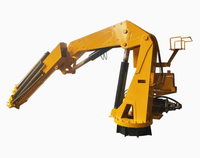 Mini-grue sur camion 1/2/3 tonnes, bras hydraulique, moteur diesel, boîte de vitesses, haute efficacité, grue de levage montée sur camion, flèche pliante, respectueuse de l'environnement