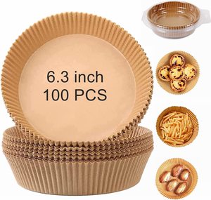 Food Grade Disposable 10 Piece Air Fryer <b>Silicone</b> <b>Baking</b> Pastry Tools Kit New Type White Brown Paper Liner White Brown Paper - Product Image 4
