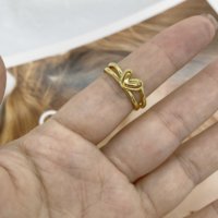 Anillos de Corazón Huecos, Anillos de Banda Superpuestos con Corazón Abierto, Joyería Minimalista de Amor para el Día a Día, Citas, Fiestas de San Valentín, Regalo para Mujer