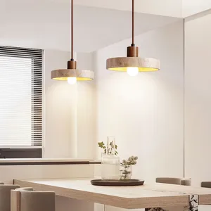 Luminaire suspendu carré moderne E27 en travertin, style <span class=keywords><strong>scandinave</strong></span>, pour cuisine, <span class=keywords><strong>salon</strong></span>, salle à manger, chambre et chevet - Product Image 4
