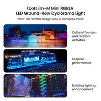 Projecteur LED linéaire IP66 ultra-plat pour scène, contrôle DMX512, 120 LED 0,3W RGBLA, 1500Lm, CRI élevé Ra95, éclairage de sol matriciel LED