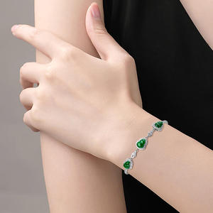 Pulsera de Jadeíta Natural con Forma de Calabaza, Incrustaciones de Plata S925, Accesorio Femenino de Alta Gama, D204 - Product Image 3