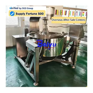 Baiyu Curry Paste Chili Sauce Electric Cooking Mixer Machine Automatic Caramel Halwa Planetary Gas Cooking Mixer Machine