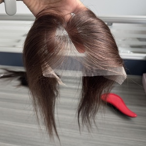 Mỏng chân tóc Topper 1.5*11 inch dễ dàng để mặc phía trước ren vá đầy đủ ren tay-tied Cover-up tóc các bản vá lỗi - Product Image 1