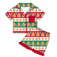 Ensemble pull et short bébé en coton gaufré, imprimé Noël personnalisé, pour filles, collection lounge gaufrée – Grande Vente