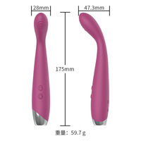 Nouveau Vibrateur de Doigt Point G Second Tide 20 Modes de Vibration 20 Fréquences Recharge USB Commande par Bouton Poussoir Facile à Transporter Jouets Sexuels pour Adultes