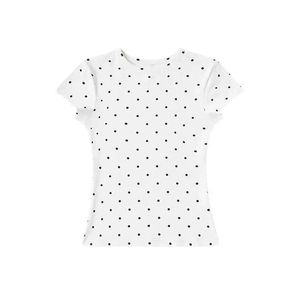 RUICHI T-shirt Corta Estiva da Donna con Stampa Stelle, in Tessuto a Costine Pre-ristretto da 230GSM, Girocollo, Manica Corta Modellante - Product Image 1