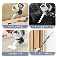 Nouvel aspirateur-balai électrique sans fil portable 2-en-1 rechargeable par USB avec écran OLED pour voiture et sols humides/secs