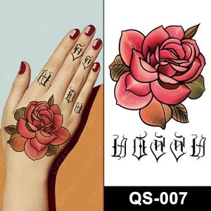 Nuevo Tatuaje Temporal Impermeable para Mujeres y <span class=keywords><strong>Hombres</strong></span>, Adhesivo Sexy con Diseño de Flores Indias y Rosas, Tatuaje Falso para Cintura, Dedos y Manos - Product Image 3