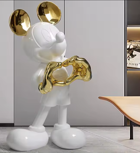 Escultura de <span class=keywords><strong>Mickey</strong></span> para Decoración del Hogar, Estatuas de <span class=keywords><strong>Mickey</strong></span> <span class=keywords><strong>Mouse</strong></span> de Fibra de Vidrio de Tamaño Real, Escultura de <span class=keywords><strong>Mickey</strong></span> Pintada - Product Image 4