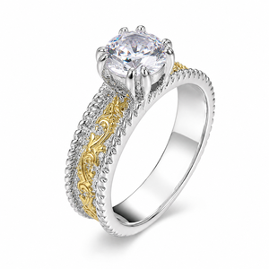 Bague de fiançailles classique en cristal, élégante pour le quotidien, pour femme, vente en gros - Product Image 1