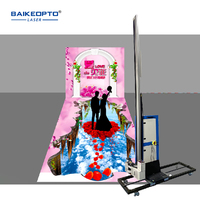Printer 2 In 1 dinding dan lantai 3D warna-warni langsung ke semen mesin lukisan permukaan bata CMYKW UV TX800 Printhead ganda