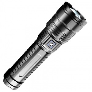 <b>Flashlight</b> Rechargeable Aluminum Alloy 12W <b>LED</b> White Light Zoomable Long Runtime Outdoor Use - Product Image 1