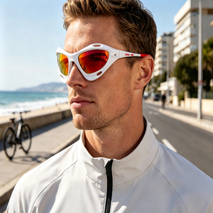 Cyberpunk Sonnenbrille Unisex Biomechanische Wrap-Around-Brille mit Aussparungen UV400 PC-Gläser Y2K Futuristische Schattierungen Avantgarde Techno-Brille - Product Image 2