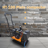 Compacteur à plaques vibrantes HT-100-2 Huiteng haute fréquence 69kg moteur essence/diesel haute efficacité de fonctionnement pour la route