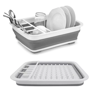 7.5L kitchen dish rack and plate storage holder / dryer dish rack cabinet collapsible dish drying rack