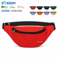 Sac banane personnalisé en polyester avec impression sur mesure, vente en gros, fabricant OEM