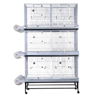 Vente en gros d'usine, cage à oiseaux de grande taille à trois étages, conception de papier en rouleau propre personnalisé, cages d'élevage, cages de vol, oiseaux