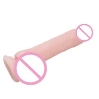 Bonito amor suave impermeable silicona realista consolador con ventosa para mujeres juguetes para adultos