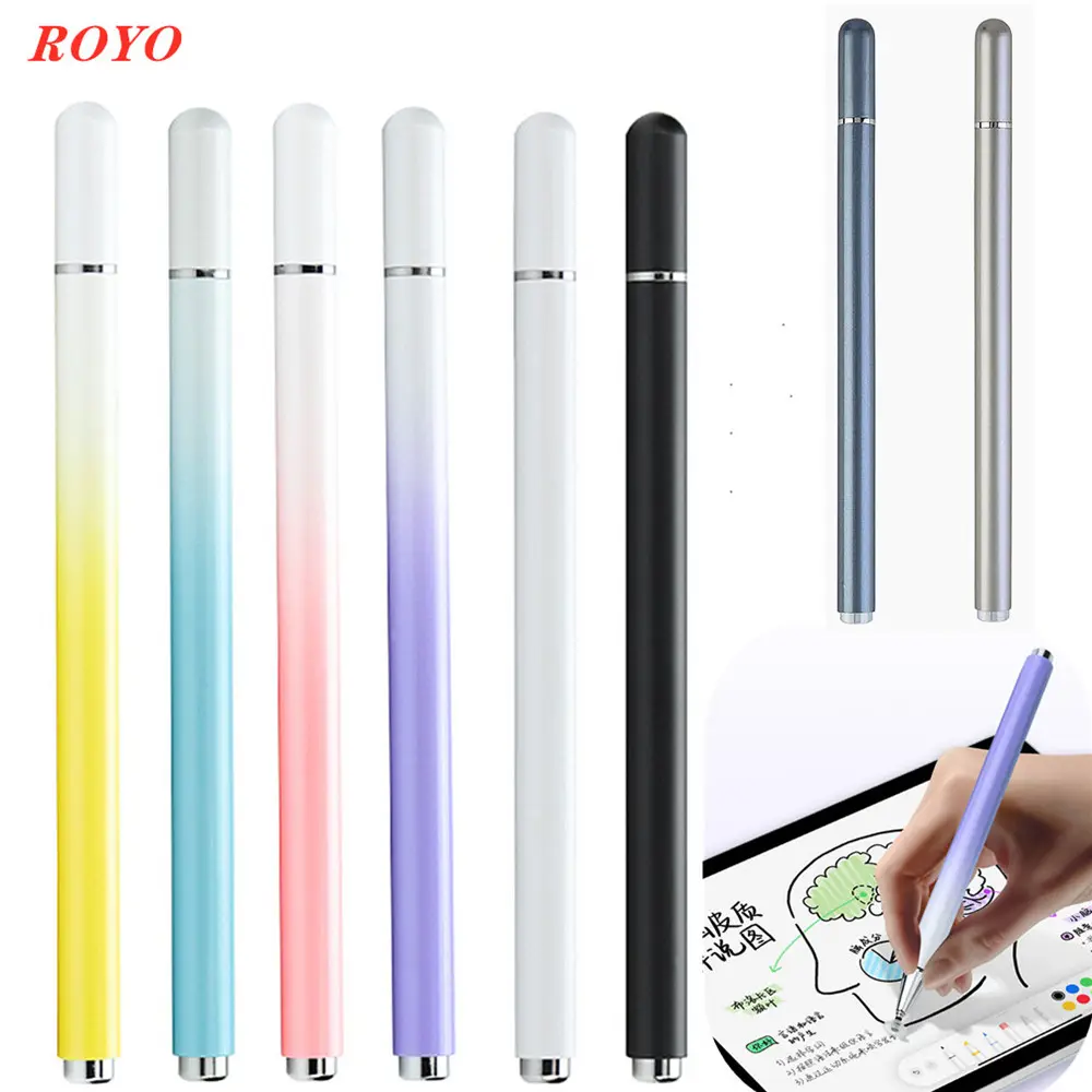 グラデーションカラー高感度スタイラスタッチスクリーンペンユニバーサル容量性タブレット描画ペン磁気付き