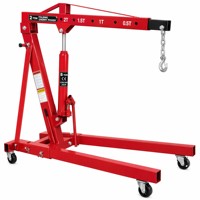 Lève-moteur hydraulique pliable à 6 roues, certifié CE REACH, 2 tonnes, châssis en acier robuste, exportation UE