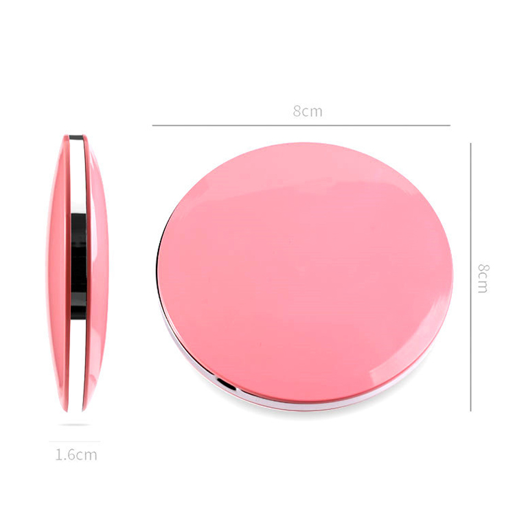 Portable small round shape pocket makeup mirror Makeup Tool Vendor led makeup mirror