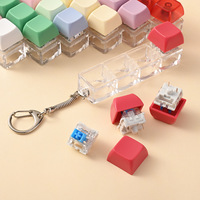 High Quality Wholesale Stress Relief Mechanical Keycap Keychain Keyboard Keyring Fidget Clicker Decompression Toys