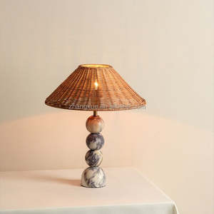 Bostone doğal mermer masa lambası çalışma odası yatak odası başucu lambası mantar ev dekorasyon - Product Image 5